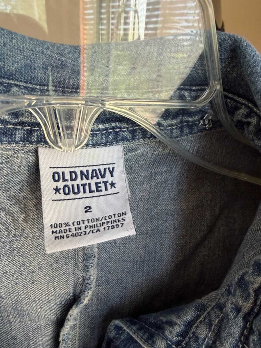 Old Navy Denim Button-Front Sleeveless Dress - Blue - Picture 2 of 4